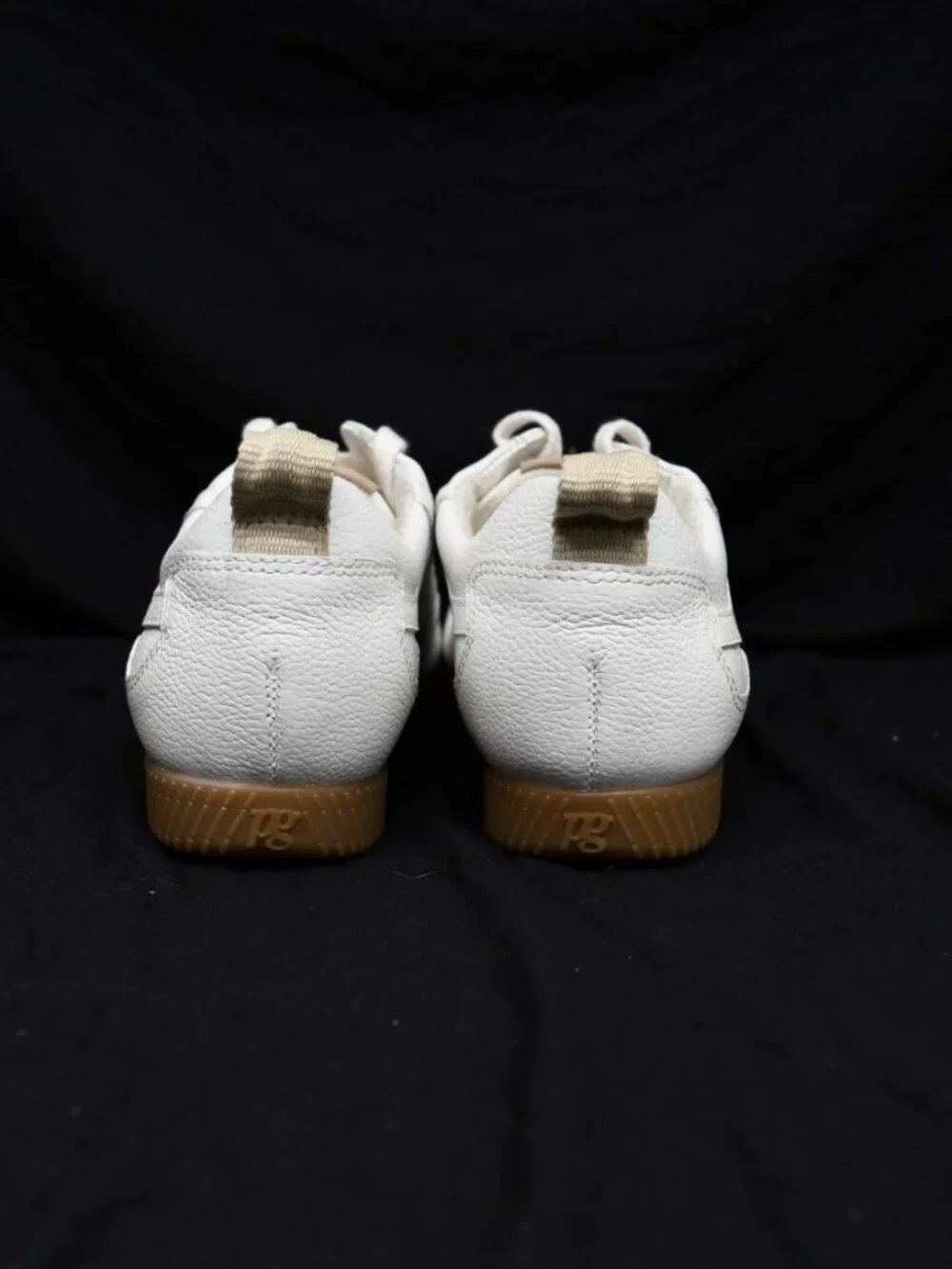 NEW $470 PAUL GREEN Chantel Sneaker LACE-UP LEATHER WHITE ANTELOPE 7.5 US (TF14)